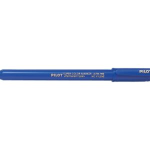 pilot super color rotulador permanente ultra fino punta de poliacetal 1mm libre de xileno color azul