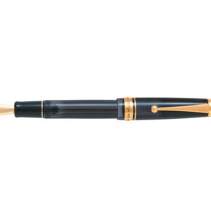 pilot custom 823 f pluma estilografica plumin de oro de 14k cuerpo negro transparente en estuche de regalo individual con un tintero pilot