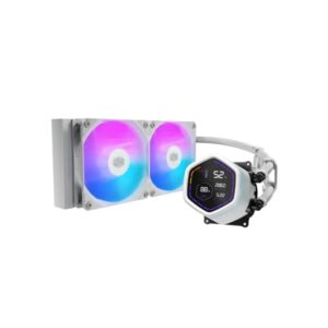 cooler master masterliquid core nex digital 240 argb kit de refrigeracion liquida pantalla led digital 2,1" color blanco