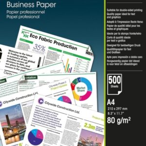 epson business inkjet papel a4 500 hojas gramaje de 80g/m2 apto para impresion a doble cara color blanco
