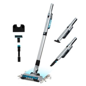 cecotec scoba 2100 jalisco aspiradora de escoba vertical 2 en 1 210w 20kpa de succion ultraligero autonomia hasta 45min accesorios multifuncion modos eco y turbo color negro y plata