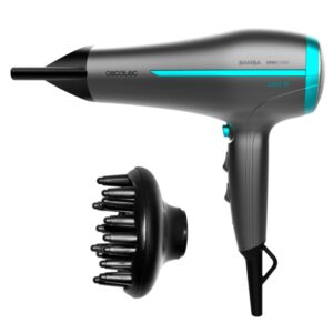 cecotec ionicare 5200 aura black secador de pelo 2300w cable de 1.8m tecnologia con iones boquilla de precision difusor 2 velocidades 3 temperaturas color gris oscuro