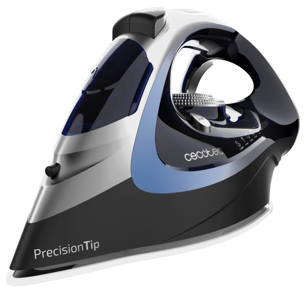 cecotec ironhero 3200 vital plancha de ropa 3200w vapor continuo 70g/min golpe de vapor 270g/min suela antiadherente sistema antigoteo punta de precision color negro y plata
