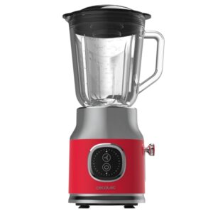 cecotec retrotwist red batidora de vaso 800w jarra de 1l funcion pulse 4 hojas recubiertas de titanio color rojo
