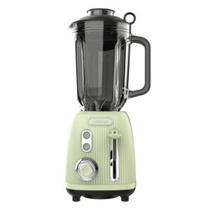 cecotec power black titanium retrogreen batidora de vaso 1200w jarra de 1.5l funcion pulse 4 hojas recubiertas de titanio velocidad ajustable color menta
