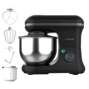 cecotec cecomixer merengue 5l 1200 ice cream black batidora amasadora 1200w bol 5l accesorios multifuncion movimiento planetario 6 velocidades estilo vintage color negro