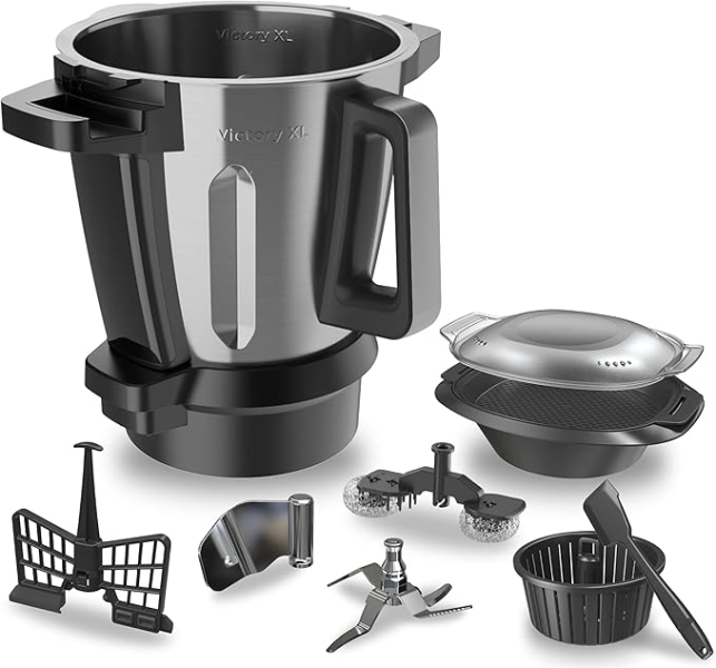 cecotec victory jarra y accesorios para robot de cocina mambo cooking acero inoxidable color negro y plata