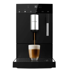 cecotec cremmaet compact steam cafetera superautomatica 19bar deposito de 1.1l molinillo conico pantalla tactil termoblock limpieza automatica vaporizador color negro