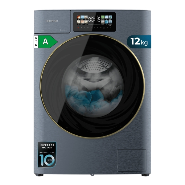 cecotec bolero dresscode 12950 autodose direct drive 3d titanium lavadora de carga frontal de 12kg 1400rpm autodosificacion 13 programas pantalla tactil 60x57.7x84.7cm color azul petroleo