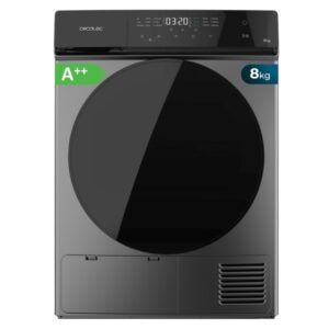 cecotec bolero dresscode dry 8400 steel max secadora con bomba de calor de 8kg 15 programas multifuncion tambor de acero inoxidable bloqueo de seguridad 60x64x85cm color gris y negro