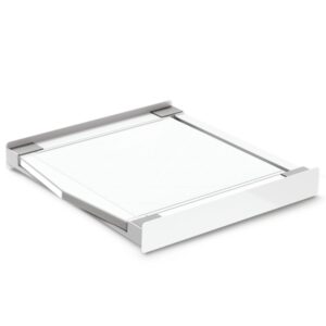 cecotec set de superposicion para lavadora universal bandeja extraible cinchas de sujeccion almohadillas antivibracion 61.5x58.5x8.3cm color blanco