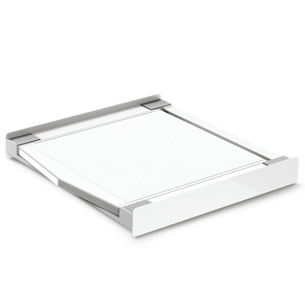 cecotec set de superposicion para lavadora universal bandeja extraible cinchas de sujeccion almohadillas antivibracion 61.5x58.5x8.3cm color blanco