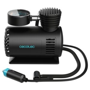 cecotec cecoraptor perfect pump compresor de aire portatil 250psi cable 2.8m enchufe 12v 3 adaptadores manguera 0.5m color negro