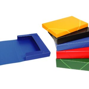 mariola carpeta para proyectos medidas 340x235x150mm fabricada en carton compacto gofrado cierre con gomas color negro