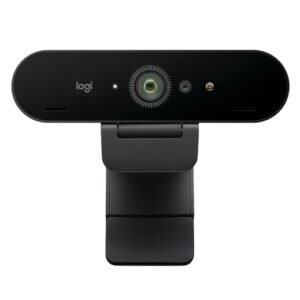 logitech brio 4k webcam zom digital 5x enfoque automatico doble microfono integrado negro