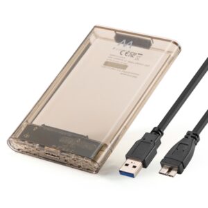 ewent caja externa usb 3.2 instalacion sin herramientas plug and play sata 2.5" color transparente