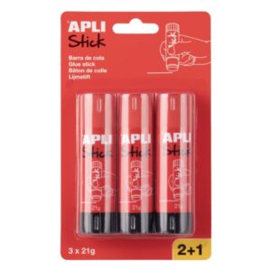 apli pack con 3 barras de pegamento 21g facil aplicacion secado rapido transparente