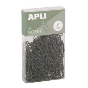 apli up north pack con 140 clips de metal 28mm color caqui