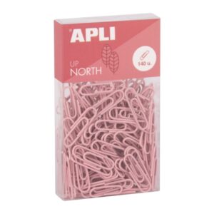 apli up north pack con 140 clips de metal 28mm color rosa