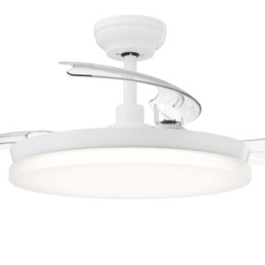 philips tynl retractable fan ceiling ventilador de techo con luz led hasta 5500k aspas retractiles 35w ventilador + 28w luz mando a distancia color blanco