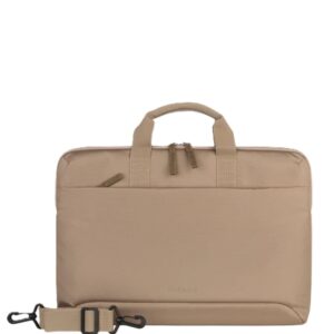 tucano smilza maletin portatil 15,6" tamaño slim sistema anti choques mango doble color beige