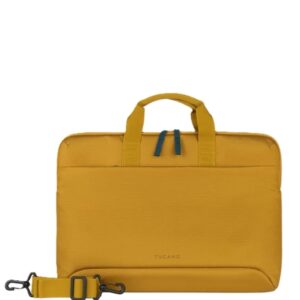 tucano smilza maletin portatil 15,6" tamaño slim sistema anti choques mango doble color amarillo