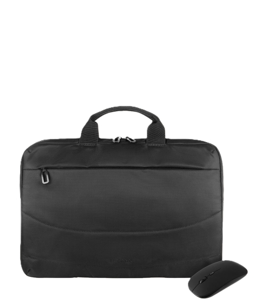 tucano idea maletin portatil 15,6" + raton inalambrico tamaño slim interior acolchado color negro