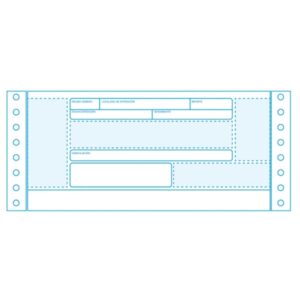 fabrisa caja de recibos negociables 240x4" 90gr 1 hoja 2 trepados 2.500 pliegos