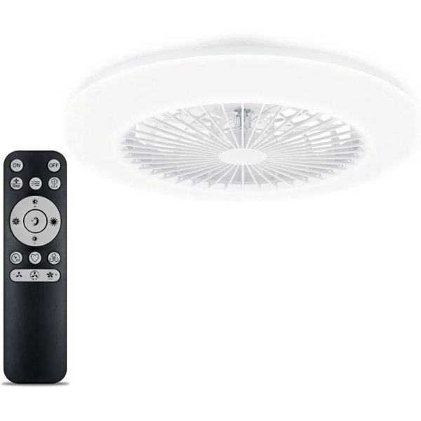 philips amigo flat fan ceiling ir rd ventilador de techo con luz led hasta 6500k aspas integradas 20w ventilador + 42w luz mando a distancia color blanco