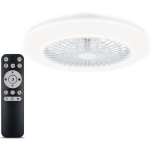 philips amigo flat fan ceiling ir rd ventilador de techo con luz led hasta 6500k aspas integradas 20w ventilador + 42w luz sparkle mando a distancia color blanco