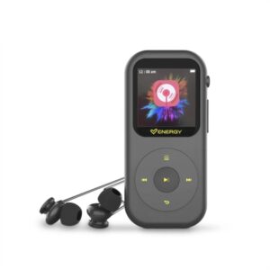 energy sistem handy reproductor mp4 16gb bluetooth 5.3 pantalla ips lcd botones tactiles radio fm grabadora de voz con microfono integrado lector microsd hasta 128gb color gris