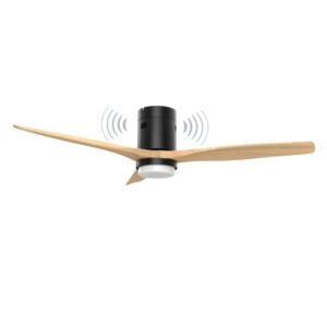 energy sistem soundair speaker ventilador de techo con luz motor dc altavoz 5w modo sleep y modo breeze luz led 1800lm con 3 tonos de temperatura mando a distancia color negro/madera