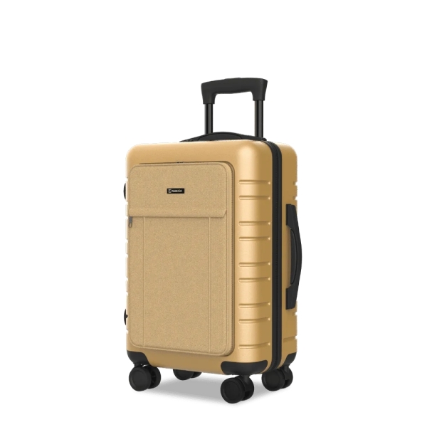 numada upfly t21 business maleta de cabina de 20" 38 litros 4 ruedas 360º mango telescopico cierre tsa con combinacion de 3 digitos bolsillo para portatil hasta 15" usb color champagne