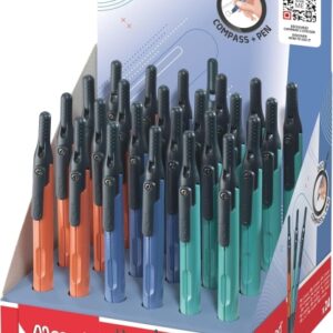 maped duo+pen expositor con 24 compases duo compas que se puede utilizar como portaminas clip de bolsillo colores surtidos