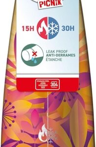 maped picnik solaris botella isotermica 0.5l doble pared de acero inoxidable liquidos calientes hasta 15h, frios hasta 30h