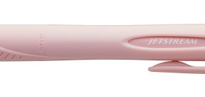 uni ball jetstream sxn 150 pastel boligrafo retractil con punta de bola 1mm tinta pigmentada resistente al agua y luz secado instantaneo tinta color azul cuerpo de color rosa pastel