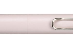 uni ball one p boligrafo retractil con punta fina 0.5mm agarre suave y comodo tinta color negro cuerpo de color rosa peach