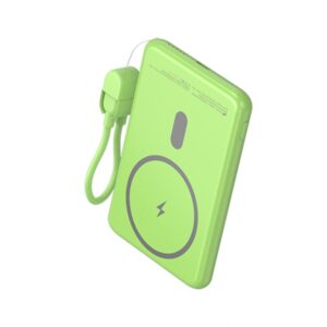 leotec powerbank inalambrico 5.000 mah pd 20w qi 15w color verde