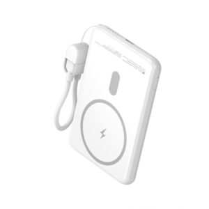 leotec powerbank inalambrico 5.000 mah pd 20w qi 15w color blanco