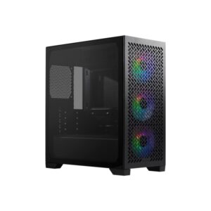 cooler master elite 302 caja microatx 3 ventiladores 120mm argb ventana lateral frontal mesh usb c usb a 3.5 audio y micro color negro