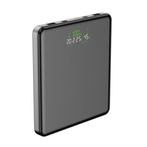 leotec powerbank 20.000 mah carga rapida 100w pantalla led 4 puertos color negro