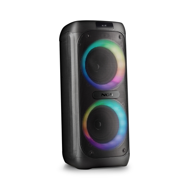 ngs wild banger 2 altavoz portatil 160w tws bluetooth 5.3 autonomia hasta 4h usb y aux in iluminacion led color negro