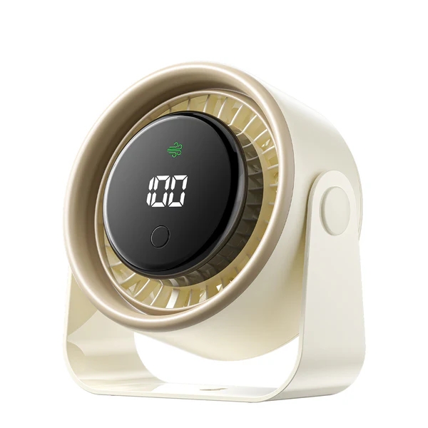 vention pbj ventilador de sobremesa velocidad maxima 2500rpm bateria de 3000mah modo noche pantalla conexion usb c color beige