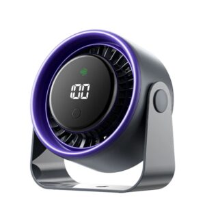 vention pbj pro ventilador de sobremesa velocidad maxima 2500rpm bateria de 4500mah modo noche pantalla conexion usb c color gris oscuro