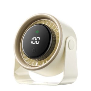 vention pbj pro ventilador de sobremesa velocidad maxima 2500rpm bateria de 4500mah modo noche pantalla conexion usb c color beige