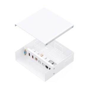 aisens caja de conexiones vga, jack 3.5, 2x hdm, 2x usb b, 2x rj45 cat.6a stp color blanco