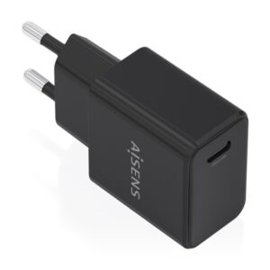 aisens cargador gan 20w 1xusb c pd3.0 color negro