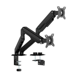 aisens soporte de mesa eco con contrapeso giratorio e inclinable para monitor/tv de 17 32" 2 brazos y 3 pivotes peso máximo 9kg color negro