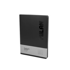 milan shadow planificador semanal y mensual formato libreta encolada papel de 95gr/m² color negro