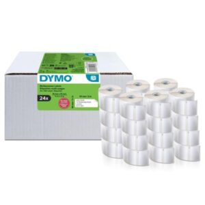 dymo labelwriter 11355 multipack etiquetas originales multiusos autoadhesivas 19x51mm 24 rollos de 500 unidades s0722550